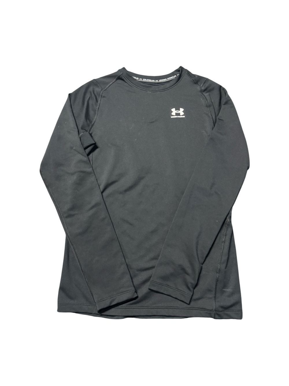 Boys Under Armour ColdGear Black Compression Athletic Shirt YXL Youth